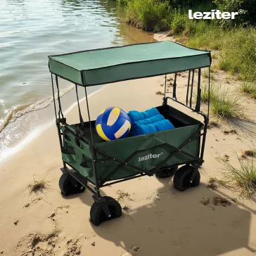   Strandkocsi prémium tető zöld Hosszúság: 82 cm Szélesség: 50 cm Magasság: 40 cm-es