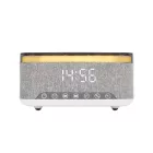 HOME LTCR06 multimédia lejátszó és ébresztőóra, 2x5 Watt, Qi telefontöltés, Bluetooth TWS, FM rádió, LED kijelző, beépített akkumulátor