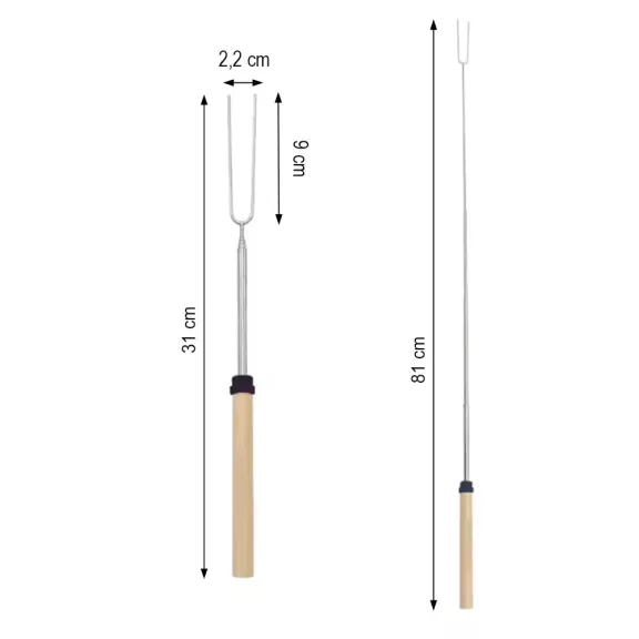 Leziter teleszkópos nyárs 31-81 cm Leziter teleszkópos nyárs 31-81 cm