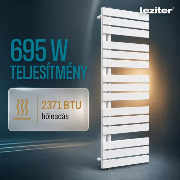 Solaro Design törölközőszárító radiátor 1400x500 mm fehér Solaro Design törölközőszárító radiátor 1400x500 mm fehér