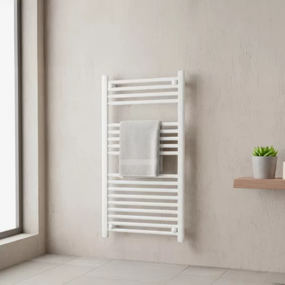 Egyenes törölközőszárító radiátor 1000x500 mm fehér Egyenes törölközőszárító radiátor 1000x500 mm fehér
