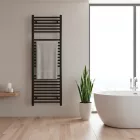 Egyenes törölközőszárító radiátor 1200x500 mm fekete