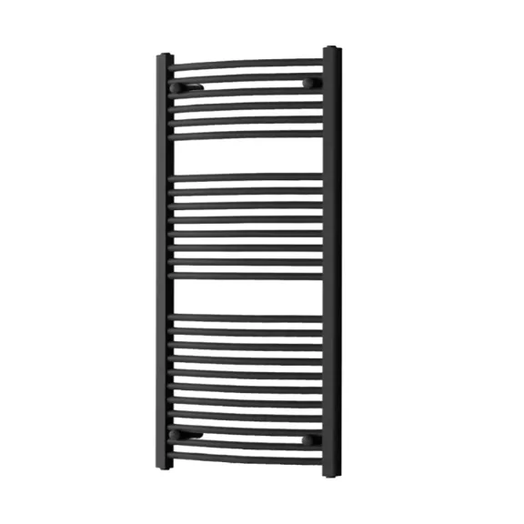 Íves törölközőszárító radiátor 1200x600 mm fekete Íves törölközőszárító radiátor 1200x600 mm fekete