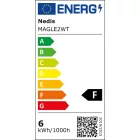Nagyítós asztali lámpa, Lencse erőssége: 3 dioptria | 6500 K | 6 W | 700 lm | Fehér Nedis MAGLE2WT