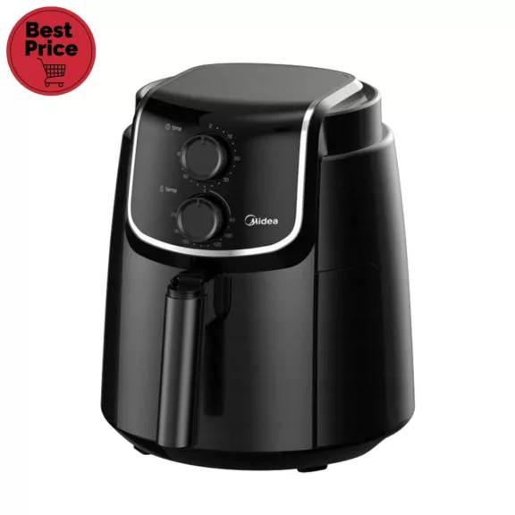 Midea MF-TN35D air fryer, forrólevegős fritőz, 3,5 literes sütőkosár, állítható hőmérséklet 200 °C-ig, 1500 W, fekete Midea MF-TN35D air fryer, forrólevegős fritőz, 3,5 literes sütőkosár, állítható hőmérséklet 200 °C-ig, 1500 W, fekete