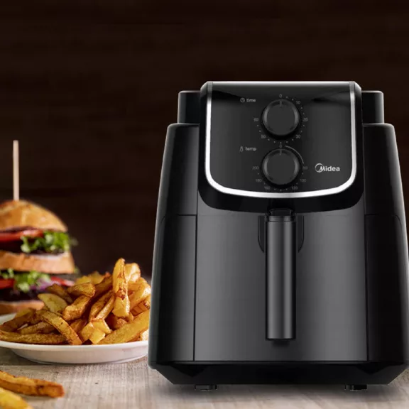 Midea MF-TN35D air fryer, forrólevegős fritőz, 3,5 literes sütőkosár, állítható hőmérséklet 200 °C-ig, 1500 W, fekete Midea MF-TN35D air fryer, forrólevegős fritőz, 3,5 literes sütőkosár, állítható hőmérséklet 200 °C-ig, 1500 W, fekete
