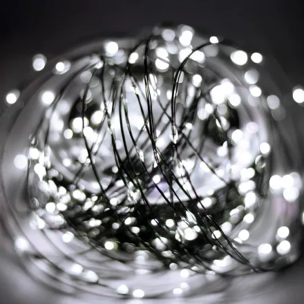 HOME ML1500WH micro LED-es fényfüzér, 150 m, 1500db hidegfehér micro LED, 8 program, időzítés, hálózati adapter, távirányító, kül- és beltéri kivitel