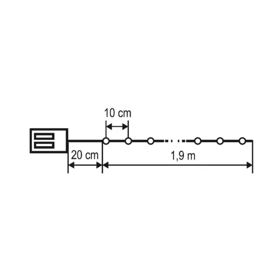 Home ML26WH micro LED fényfüzér, beltéri kivitel, 20 db hidegfehér micro LED, 1,9 m füzérhossz, elemes Home ML26WH micro LED fényfüzér, beltéri kivitel, 20 db hidegfehér micro LED, 1,9 m füzérhossz, elemes