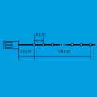 Home MLC 10/CS mini LED-es csillag fényfüzér, 0,9 m / 10 db melegfehér LED, állófényű, átlátszó vezeték, elemes, beltéri kivitel