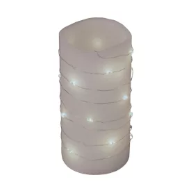   Home MLF 26/WH micro LED-es fényfüzér, 2 m / 20 db hidegfehér micro LED, állófényű, átlátszó vezeték, időzíthető, gombelemes, lapos elemtartó, beltéri kivitel