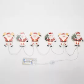   Home MLS6 LED-es mikulás fényfüzér, szilikon, 6db melegfehér LED, elemes tápellátás, beltéri kivitel