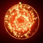 Home ML 150/WW micro LED-es fényfüzérköteg, 150 db melegfehér micro LED, 6 ágú, vékony, ezüstszínű vezeték, hálózati adapter, kül- és beltéri kivitel