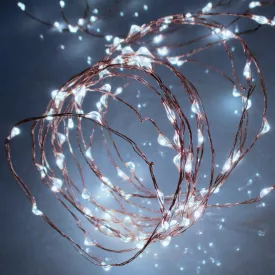  Home ML 160/WH micro LED-es fényfüzér, 15,9 m / 160 db hidegfehér micro LED, állófényű, vékony vezeték, hálózati adapter, kül- és beltéri kivitel