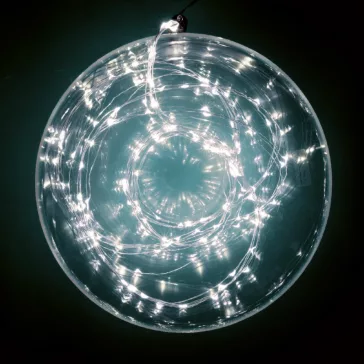   Home ML 160/WH micro LED-es fényfüzér, 15,9 m / 160 db hidegfehér micro LED, állófényű, vékony vezeték, hálózati adapter, kül- és beltéri kivitel