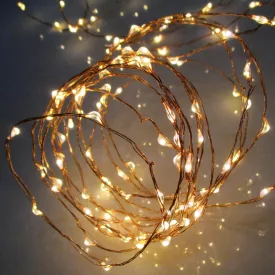   Home ML 160/WW micro LED-es fényfüzér, 15,9 m / 160 db melegfehér micro LED, állófényű, vékony vezeték, hálózati adapter, kül- és beltéri kivitel