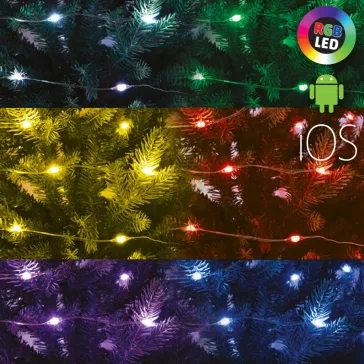   Home ML 200 RGB SMART micro LED-es fényfüzér, 20 m / 200 db RGB micro LED, applikációval vezérelhető, USB csatlakozó, beltéri kivitel