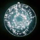 Home ML 200/WH micro LED-es fényfüzérköteg, 200 db hidegfehér micro LED, 10 ágú, vékony, ezüstszínű vezeték, hálózati adapter, kül- és beltéri kivitel