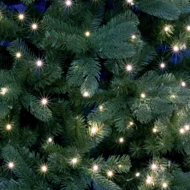   Home ML 250G/WH micro LED-es fényfüzérköteg, 250 db hidegfehér micro LED, 10 ágú, vékony, zöld színű vezeték, hálózati adapter, kül- és beltéri kivitel