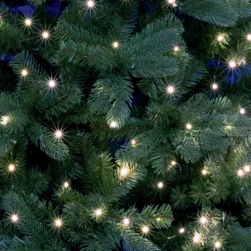   Home ML 250G/WH micro LED-es fényfüzérköteg, 250 db hidegfehér micro LED, 10 ágú, vékony, zöld színű vezeték, hálózati adapter, kül- és beltéri kivitel