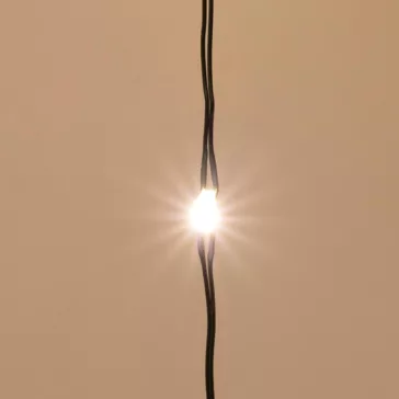   Home ML 250G/WW micro LED-es fényfüzérköteg, 250 db melegfehér micro LED, 10 ágú, vékony, zöld színű vezeték, hálózati adapter, kül- és beltéri kivitel