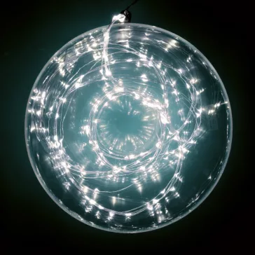   Home ML 80/WH micro LED-es fényfüzér, 7,9 m / 80 db hidegfehér micro LED, állófényű, vékony vezeték, hálózati adapter, kül- és beltéri kivitel