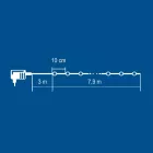 Home ML 80/WH micro LED-es fényfüzér, 7,9 m / 80 db hidegfehér micro LED, állófényű, vékony vezeték, hálózati adapter, kül- és beltéri kivitel