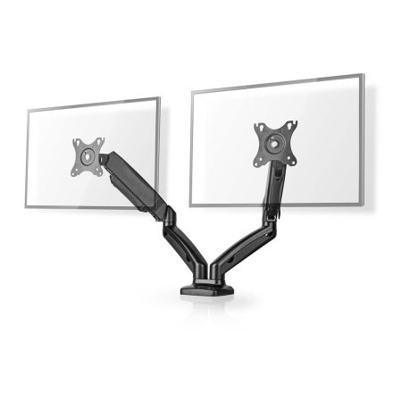NEDIS gázrugós asztali monitor tartó, dupla, 15-32" | 75x75 / 100x100 MMDOSGS110BK