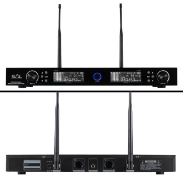   SAL MVN 910 vezeték nélküli mikrofonszett, digitális zajszűrés, 2x100 csatorna, ~140 m hatótáv, UHF frekvenciasáv, rack kompatibilis