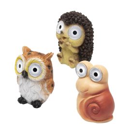   Home MX670 napelemes kerti kisállatok lámpa, 2 db melegfehér LED, akkumulátor, műgyanta és műanyag, 12db/display