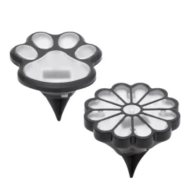  HOME MX674 napelemes kerti lámpa, tappancs, virág, 12db/display, 1db melegfehér LED, cserélhető akkumulátor