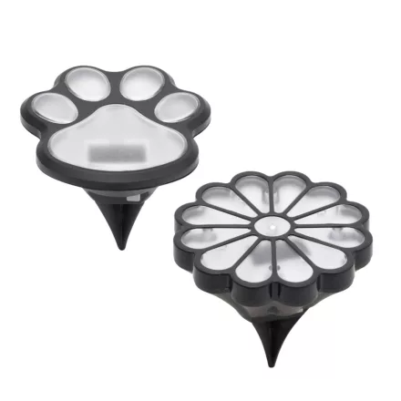 HOME MX674 napelemes kerti lámpa, tappancs, virág, 12db/display, 1db melegfehér LED, cserélhető akkumulátor