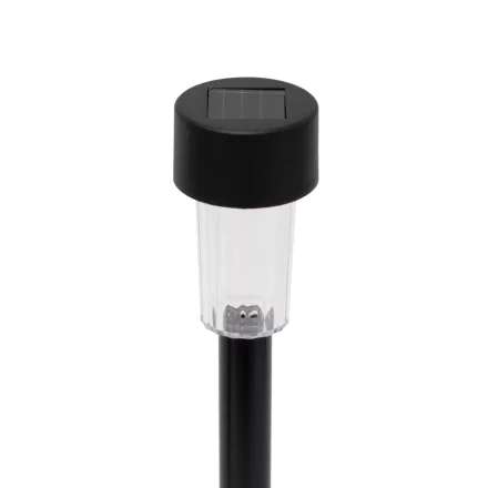 Home MX842 napelemes kerti lámpa, 1 db melegfehér LED, akkumulátor, fekete műanyag
