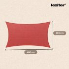 Rana napvitorla négyszög alakú 3x4 m piros