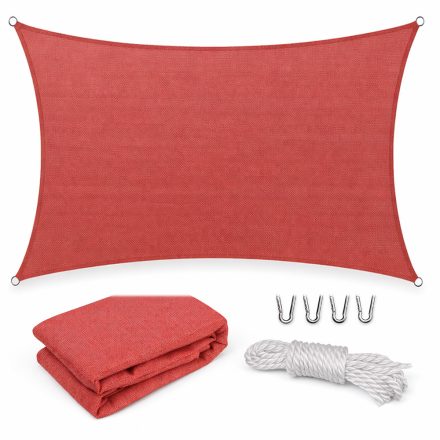 Rana napvitorla négyszög alakú 5x6 m piros