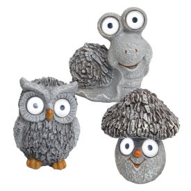   Home MX 639 napelemes kerti lámpa, gomba / bagoly / csiga, 2 db fehér LED, automatikus, akkumulátoros