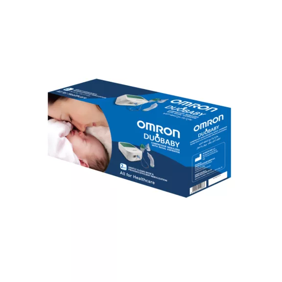OMRON DuoBaby 2in1 Kompresszoros inhalátor orrszívóval, csecsemő, alsó és felső légzőszervi megbetegedésekhez