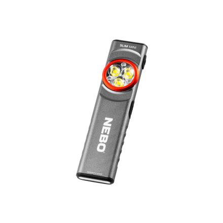 NEBO NEB-FLT-1042-G SLIM MINI zseblámpa, 250 lumen, 450mAh, IPX4, alumínium burkolat, mágneses talp