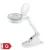 Home NKLL 06 LED-es nagyítós asztali lámpa, 30 hidegfényű LED, 6500 K, 400 lm, 3 dioptria nagyítás, 12 dioptria másodlagos lencse