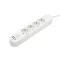 HOME NV4KUSBC hálózati elosztó, 1,5 m, H05VV-F 3G1,5 mm2 kábel, 4 védőérintkezős aljzat, USB töltőaljzat, max. 3680W, kétpólusú kapcsoló, beltéri kivitel