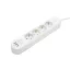 HOME NV4KUSBC hálózati elosztó, 1,5 m, H05VV-F 3G1,5 mm2 kábel, 4 védőérintkezős aljzat, USB töltőaljzat, max. 3680W, kétpólusú kapcsoló, beltéri kivitel
