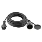 Home NV725BK hosszabbító gumikábel, 25 méter, H07RN-F, zárófedéllel, max. 3500 W, IP44, fekete