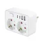 HOME NVK2USBC kapcsolós aljzat, 2 aljzat, 2xUSB-C, 2xUSB-A, max. 3680 W, kapcsolóval