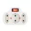 Home NVK 3/WH hálózati elosztó, kapcsolós 3 aljzat ( 1 földelt + 2 euró ), 250 V ~/ 50 Hz / 16 A / 3500 W