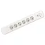 Home NVT 06K USB/WH túlfeszültség védett hálózati elosztó, 1,4 m, kapcsolós, H05VV-F 3G1,5 mm2 kábel, 6 aljzat, max. 3680W, falra akasztható, USB töltőaljzatok