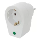 Home NVT 1/WH túlfeszültség védett hálózati aljzat, gyermekvédelemmel ellátva,  túlfeszültségvédelem 4500 A-ig, IP20 kivitel, max.3680W, fehér