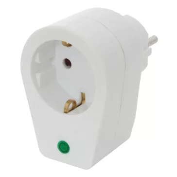   Home NVT 1/WH túlfeszültség védett hálózati aljzat, gyermekvédelemmel ellátva,  túlfeszültségvédelem 4500 A-ig, IP20 kivitel, max.3680W, fehér
