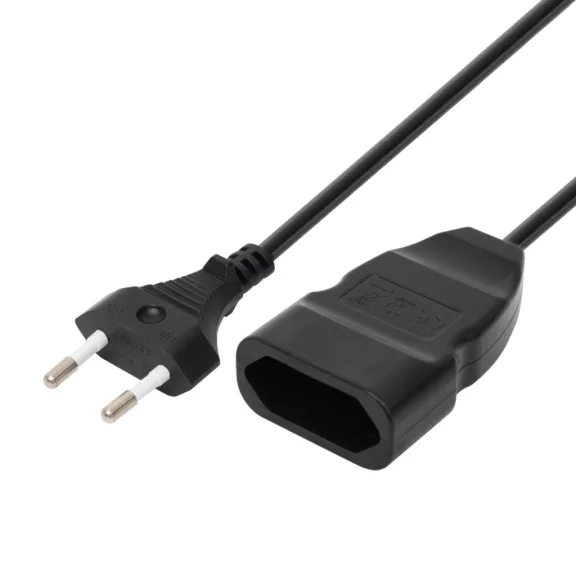 Home NV 12-5/BK EURO kéteres hosszabbító, 5 m, H03VVH2-F 2x0,75 mm2 kábel, 250V~/2,5A/max.575W, fekete színű Home NV 12-5/BK EURO kéteres hosszabbító, 5 m, H03VVH2-F 2x0,75 mm2 kábel, 250V~/2,5A/max.575W, fekete színű