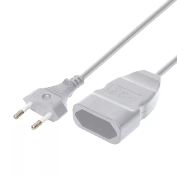 Home NV 12-5/WH EURO kéteres hosszabbító, 5 m, H03VVH2-F 2x0,75 mm2 kábel, 250V~/2,5A/max.575W, fehér színű Home NV 12-5/WH EURO kéteres hosszabbító, 5 m, H03VVH2-F 2x0,75 mm2 kábel, 250V~/2,5A/max.575W, fehér színű