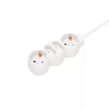   Home NV 14/WH hálózati elosztó, 1,5 m, H05VV-F 3G1,0 mm2 kábel, IP 20 kivitel, 2 védőérintkezős és 2 euro aljzat, max. 3500W, fehér