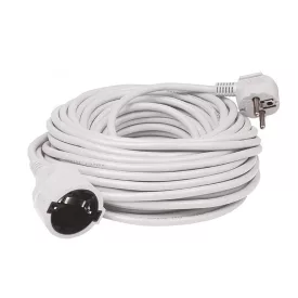   Home NV 2-3/WH/1,5 hosszabító, 3 m, H05VV-F 3G1,5 mm2 kábel, IP 20 kivitel, 250V~/16A/3680W, pipa alakú dugó és egyenes lengő aljzat, fehér színű